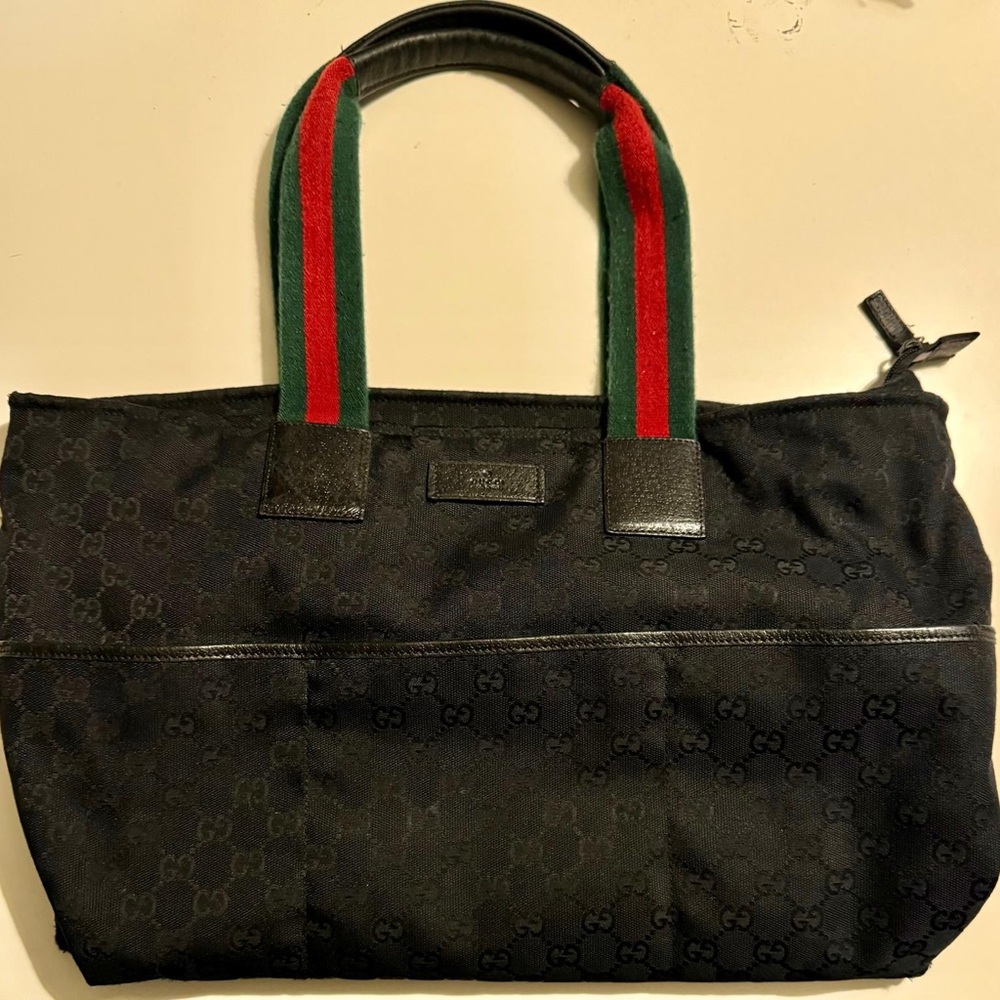 AUTHENTIC Gucci Black Canvas Tote